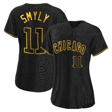 MLB Nike Chicago Cubs #11 Drew Smyly Gray Name & Number T-Shirt