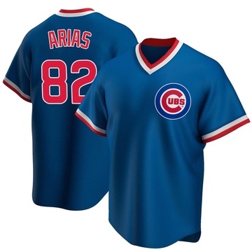 Michael Arias Men's Replica Chicago Cubs Royal Road Cooperstown Collection Jersey