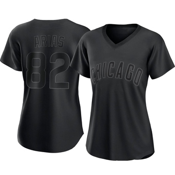 Michael Arias Women's Authentic Chicago Cubs Black Pitch Fashion Jersey