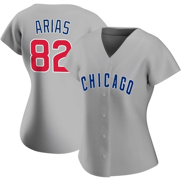 Michael Arias Women's Authentic Chicago Cubs Gray Road Jersey