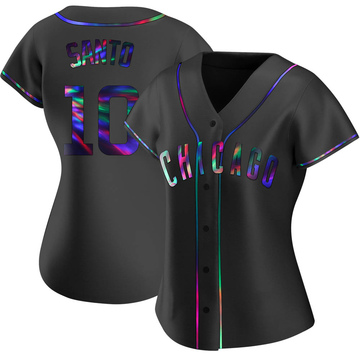 MLB Women's Nike Chicago Cubs #10 Ron Santo Royal Blue Backer T-Shirt