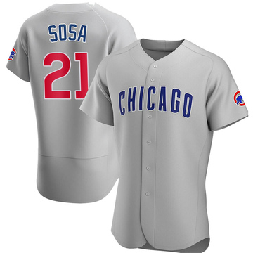 Sammy Sosa Men's Authentic Chicago Cubs Gray Road Jersey