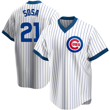 Sammy Sosa Men's Replica Chicago Cubs White Home Cooperstown Collection Jersey