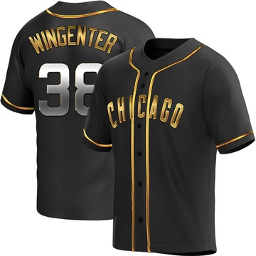 Trey Wingenter Men's Replica Chicago Cubs Black Golden Alternate Jersey