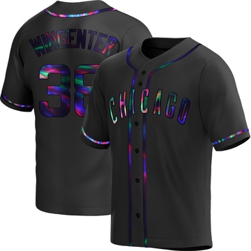 Trey Wingenter Men's Replica Chicago Cubs Black Holographic Alternate Jersey