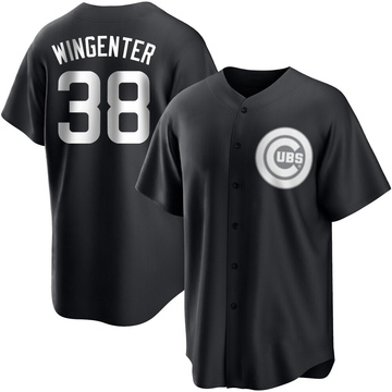 Trey Wingenter Men's Replica Chicago Cubs Black/White Jersey