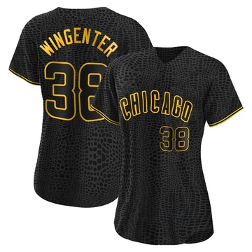 Trey Wingenter Women's Authentic Chicago Cubs Black Snake Skin City Jersey