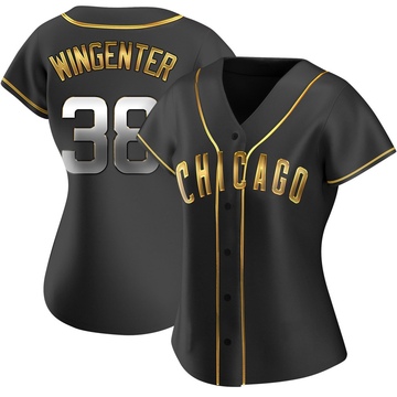 Trey Wingenter Women's Replica Chicago Cubs Black Golden Alternate Jersey