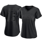 Yan Gomes Women's Authentic Chicago Cubs Black Pitch Fashion Jersey