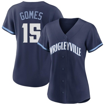 Yan Gomes Women's Authentic Chicago Cubs Navy 2021 City Connect Jersey